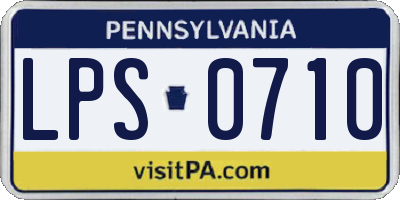 PA license plate LPS0710