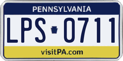 PA license plate LPS0711