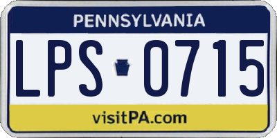 PA license plate LPS0715