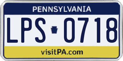 PA license plate LPS0718