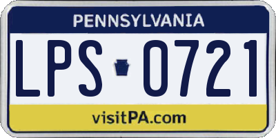 PA license plate LPS0721