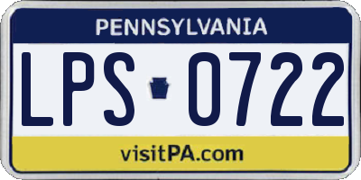 PA license plate LPS0722