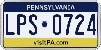 PA license plate LPS0724