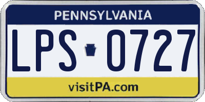 PA license plate LPS0727