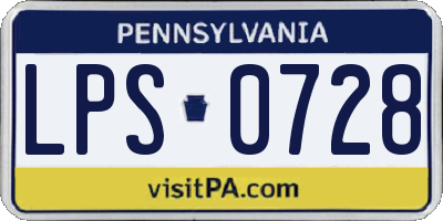 PA license plate LPS0728