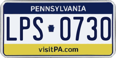 PA license plate LPS0730