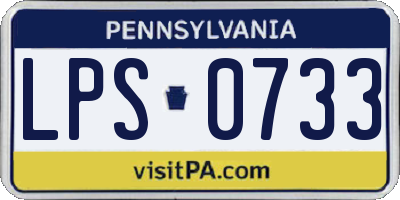 PA license plate LPS0733