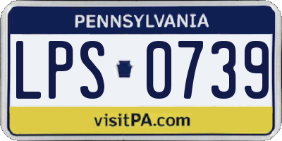 PA license plate LPS0739