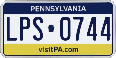 PA license plate LPS0744