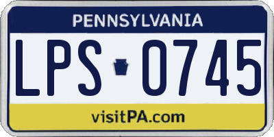 PA license plate LPS0745