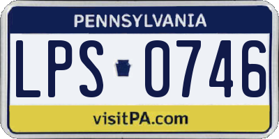 PA license plate LPS0746