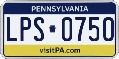 PA license plate LPS0750