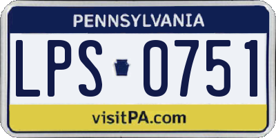 PA license plate LPS0751