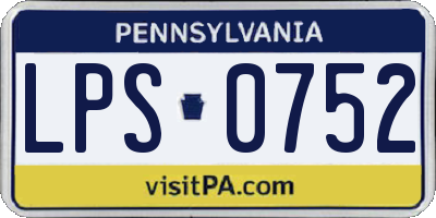 PA license plate LPS0752