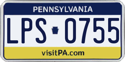 PA license plate LPS0755