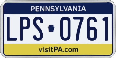 PA license plate LPS0761