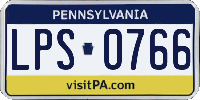 PA license plate LPS0766