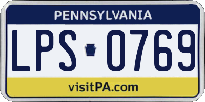 PA license plate LPS0769