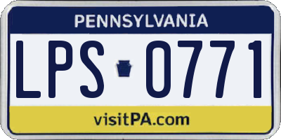 PA license plate LPS0771