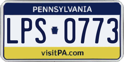 PA license plate LPS0773