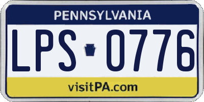 PA license plate LPS0776