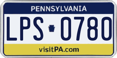 PA license plate LPS0780