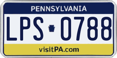 PA license plate LPS0788