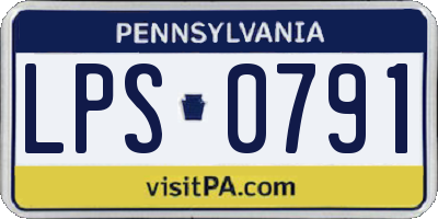 PA license plate LPS0791