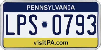 PA license plate LPS0793