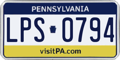 PA license plate LPS0794