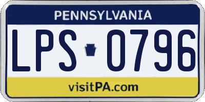 PA license plate LPS0796