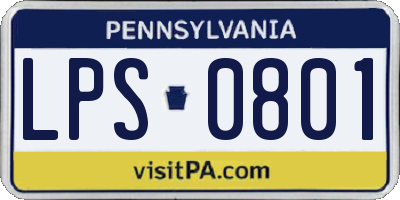 PA license plate LPS0801