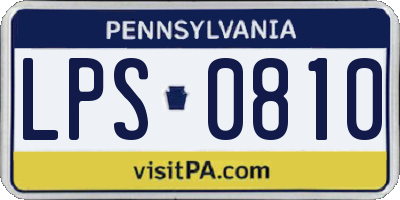 PA license plate LPS0810