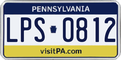 PA license plate LPS0812