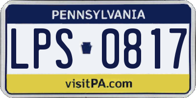 PA license plate LPS0817