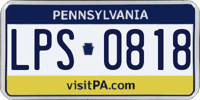 PA license plate LPS0818