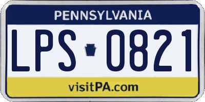 PA license plate LPS0821