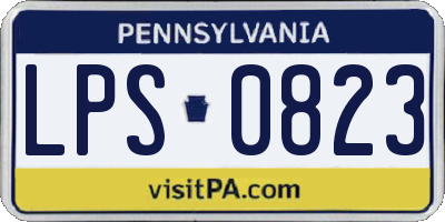 PA license plate LPS0823