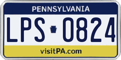 PA license plate LPS0824