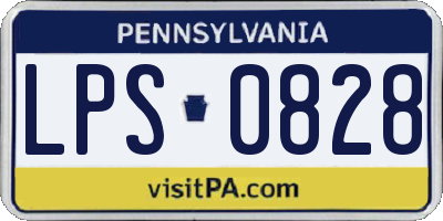 PA license plate LPS0828
