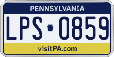 PA license plate LPS0859