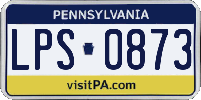 PA license plate LPS0873