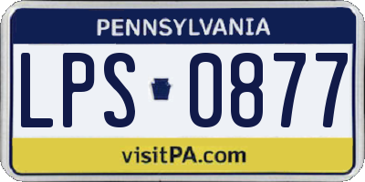PA license plate LPS0877