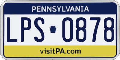 PA license plate LPS0878