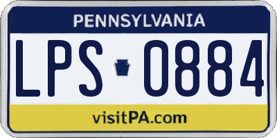 PA license plate LPS0884