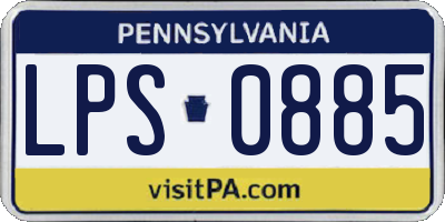 PA license plate LPS0885