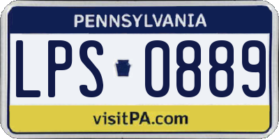 PA license plate LPS0889