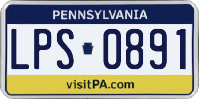 PA license plate LPS0891