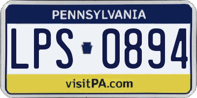PA license plate LPS0894