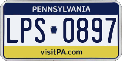 PA license plate LPS0897